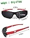 VATTER Kids Polarized Sunglasses UV400 Protection for Boys Girls Shatterproof Lightweight Baseball Sports Glasses for Outdoor 816 black red