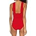LAPAYA Women's Bathing Suit Front Criss Cross Ruched Backless One Piece Swimsuit