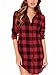 ZANZEA Women Blouses Tops Buffalo Check Plaid Long Sleeve Casual Button Down Shirts
