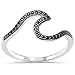 Oxford Diamond Co Sterling Silver Cute Wave Design .925 Sterling Silver Ring Sizes 2-12 (11)