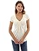PattyBoutik Women's V Neck Twist Knot Front Short Sleeve Top