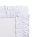 Easy Fit, Wrap Around White Ruffled Elastic Solid Bed Skirt Fits Both Queen, King and Cal King Size Bedding High Thread Count 14 inch Fall Microfiber Dust Ruffle, Silky Soft & Wrinkle Free.