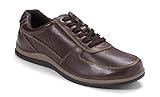 Vionic Mens Branxton Orthotic Lace Up Oxford Sneaker Shoes, Dark Brown, US 9