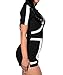 Shawhuwa Womens Sexy V Neck Short Sleeve Party Romper Clubwear Medium Black