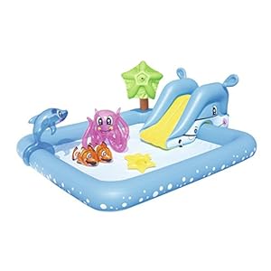 Piscina Hinchable Infantil con Tobogán Bestway Acuario Fantástico