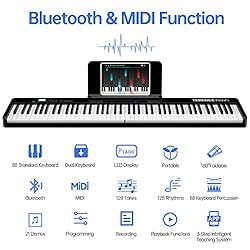 TERENCE Folding Piano Keyboard, 88 Keys Full Size