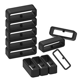 Replacement Secure Rings Compatible with Garmin Forerunner 220 235 230 620 630 735XT Bands(Pack of 10) Silicone Connector Keepers Fastener Ring Holders Loop for Forerunner 220 235 230 735XT Smartwatch