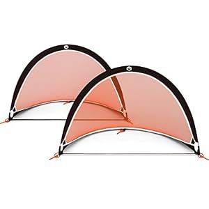 GOLME PRO Pop Up Soccer Goals – Set of 2 Portable Folding Soccer Goal Nets with Carrying Bag – 4 Feet