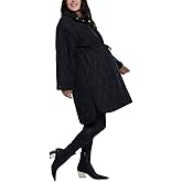 Motherhood Maternity Women's Quilted Pregnancy Long Puffer Jacket
