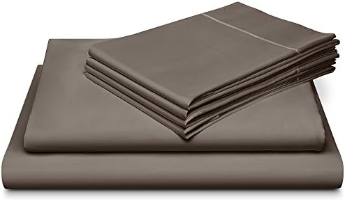 800 Thread Count 100% Cotton Sheet Set With BONUS Pillowcases, Soft Sateen Weave,King Sheets, With Marrow HEM, 6-Piece King Sheet Sets, Deep Pockets,Hotel Collection,, Charcoal by Dream Castle Linens