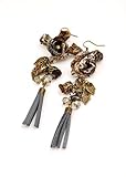 "KIM" Snake print dangle and drop earrings for women and young ladies-by fashion jewelry designer Ana Popova 