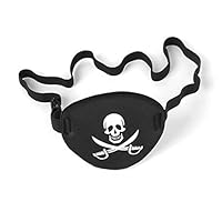 Andosange Pirate Skull Pattern Mask Adjustable Adults Eye Patch Lazy Eye Patch (Black)