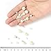 HAAMIIQII 60pcs 6mm Natural White Mother of Pearl Shell Beads Round Loose Gemstone Beads for Jewelry Making Strand 15 Inch