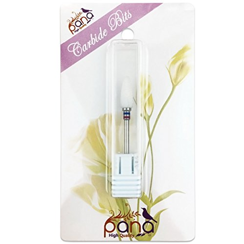 Pana Professional - White Flame Cone Ceramic Bit 3/32" Shank Size - Nail Drill Bit for Dremel Machine
