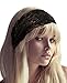 ShariRose Black Lace Headband for Women Hair Accessories Stretch Lace Vintage Floral Makeup Hairbands Handmade Quality (Everyday black)
