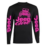 Jeep Girl T-Shirt tee///Hot Pink tee//S-2XL///4x4///Off Road Long Sleeves (2XL)
