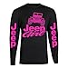 Jeep Girl T-Shirt tee///Hot Pink tee//S-2XL///4x4///Off Road Long Sleeves (2XL)
