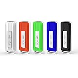 KOOTION 5PCS 32GB USB 2.0 Flash Drives Thumb Drives Memory Stick Side Sliding Retractable USB Drives （5 Mixed Colors: Black, Red, Blue, Green, White）