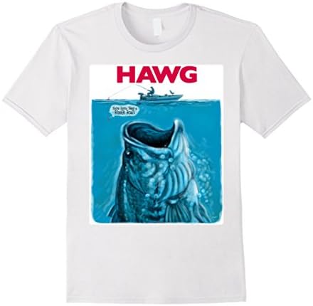 Mens Hawg Fishing For Epic Largemouth Bass Funny T-Shirts 2XL White