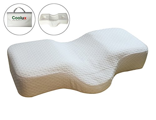 Coolux Contour Pillow Soft Anti Snore Pillow,Sleep Support Pillow for Back/Side Sleepers,Healthy and Non-Irritating Odor,Applicable Standard Size Pillowcase