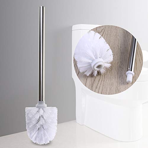 BESTOMZ Stainless Steel WC Bathroom Cleaning Toilet Brush Head Holder(3pcs)