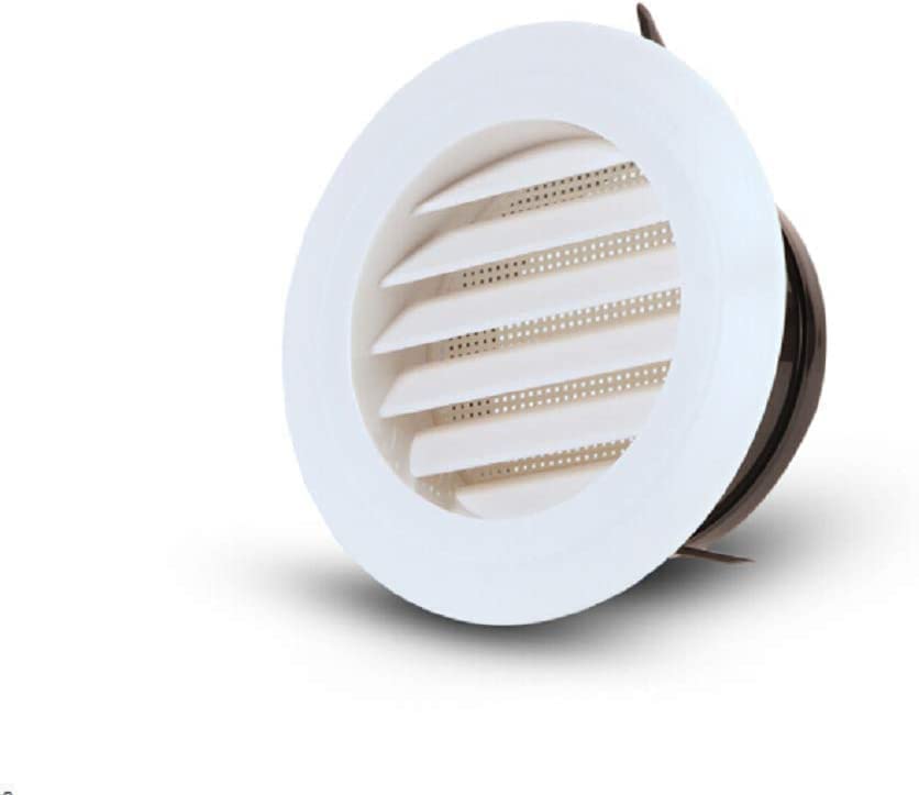 BZIHIZO Ventilation Grille Round Plastic with Insect Protection for Wall Ceiling Mounted (4 Inches)