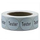 Amazon.com : Hybsk Metallic Silver Cosmetic Tester Labels 20mm Round ...