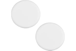 UFURMATE Round Wall Cover Plate 2Pcs 2-1/2" Plastic Screwless Blank Cover Plates Adhesive Electrical Covers for Wall Holes, E