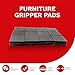 XFasten Nonslip Adhesive Furniture Gripper Pads, Square - 2-Inch, 24-Pack, Rubber Anti Slip and Skid Furniture Hardwood Floor Protectors
