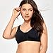 DELIMIRA Women's Full Coverage Front Closure Wire Free Back Support Posture Bra Black 40DD