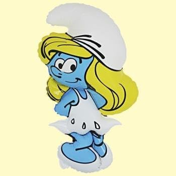 Set of 3- 41 Inch Smurfette Shaped Foil Balloon (CS61)
