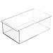 InterDesign Clarity Cosmetic Organizer Tray for Vanity Cabinet to Hold Makeup, Beauty Products - Extra Deep, Clear