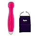 OOPSIX Cordless Electric Personal Womens Mini with 9 Power Vibration, Handheld Rechargeable Body Wand Massager for Back Muscle Relief Rose Purple