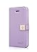 iphone 4 Case,iphone 4s case,By Ailun,Wallet Case,PU Leather Case,Credit Card Holder,Flip Cover Skin[Purple]with Screen Protector and Styli Pen