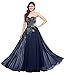 Women Satin Bridesmaid Dress Maxi Evening Prom Dresses Size 10 Navy Blue CL675-2