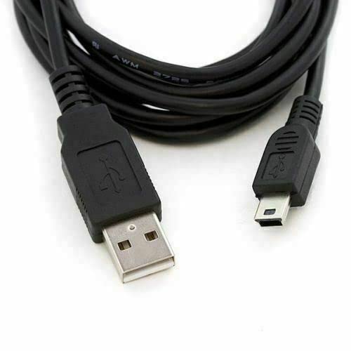 USB 2.0 Cable - A-Male to Mini-B Cord - 16 Feet (5 Meters) Black Compatible with Go-Pro Hero 3+, PS3 Controller, Digital Camera, Dash Cam, MP3 Player, GPS Receiver, Garmin Nuvi GPS, SatNav, PDA
