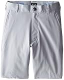adidas Golf Boys Puremotion Stretch 3 Stripes Shorts, Mid Grey/Vista Grey, Small