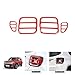 RT-CTZ Set of 4pcs Tail Light Cover Tail Lamp Rear Guard For 2015-2018 Jeep Renegade (Red)