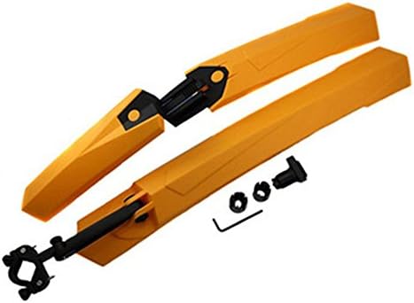Quno Road Cycling Mountain MTB Bike Mud Fender Front and Rear Mud Guards Orange