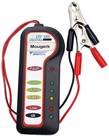 Mougerk 12V Car Battery and Alternator Tester (LED Indication)