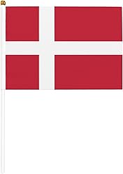 20 Pack Denmark Flags, Small Handheld Danmark Flags