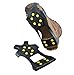 Retop Ice & Snow Grips Over Shoe/Boot Traction Cleat Rubber Spikes Anti Slip 10-Stud Crampons Slip-on Stretch Footwear- Portable – Sizes: S/M/L/XL