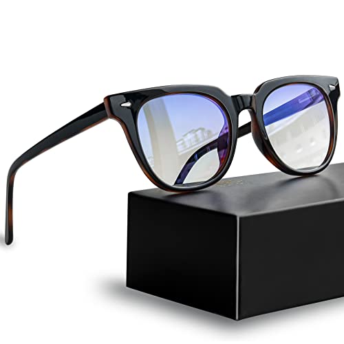 KANASTAL Anti-Blue Light Glasses for Men and Women Square Resting Clear Lenses Anti Fatigue Filter Blue Light Blocking Glasses for Gaming/Computer/TV/Mobile Phone