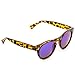 Vintage Inspired Mirror Lens Round Horned Rim Frame Retro Sunglasses