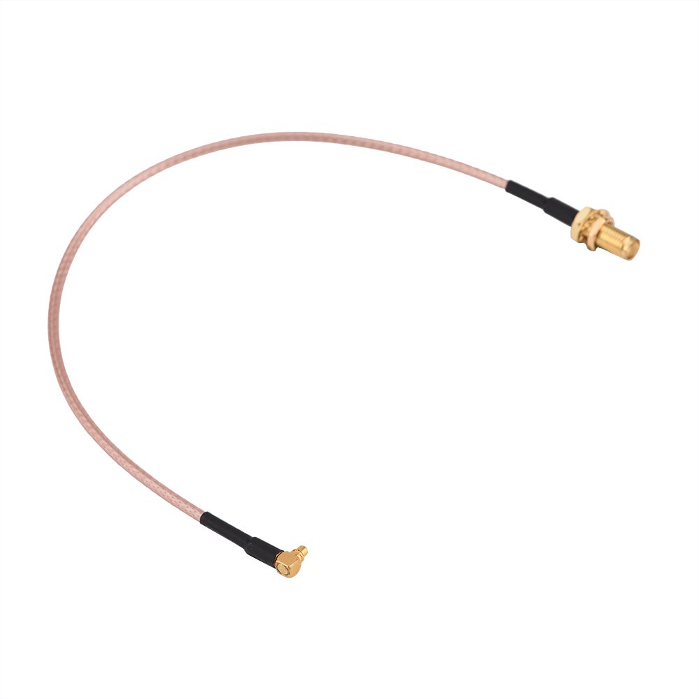 Zerone RG316 SMA Female to MMCX Male Right Angle Coaxial Cable RF Pigtail Antenna Extender Cable 25cm