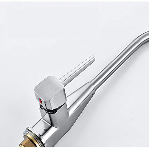 Kitchen Sink Tap Kitchen Hot and Cold Single Hole Tap Brushed Double Tap Plumbing Bathroom - Thumbnail 2