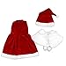 Shero 14-16 Inches Baby Doll's Christmas Dress Suit ( Dress + Hat + Cape )