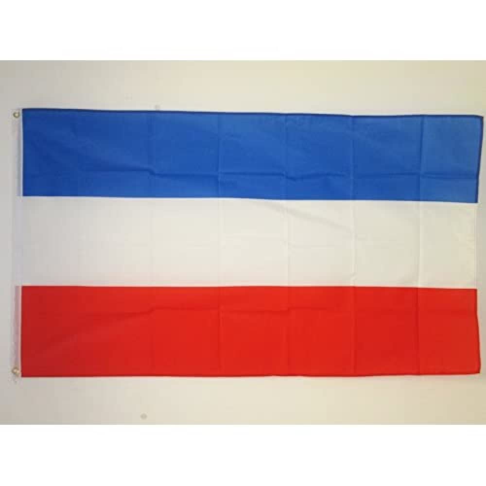AZ FLAG - Serbia And Montenegro Flag - 3x5 Ft - 100D Polyester Serbian Banner with Two Metal Grommets - Fade Resistant - Vivid Colors - 3' x 5' Feet - 150x90 Cm — image 1