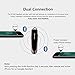 Glazata Wireless Earphone, Qualcomm 3020 Smart chip 20 Hrs Talktime with Microphone, Noise Cancelling, Handsfree Driving Headset, Compatible with Cell Phone iPhone Android PC 「EC200 Black」