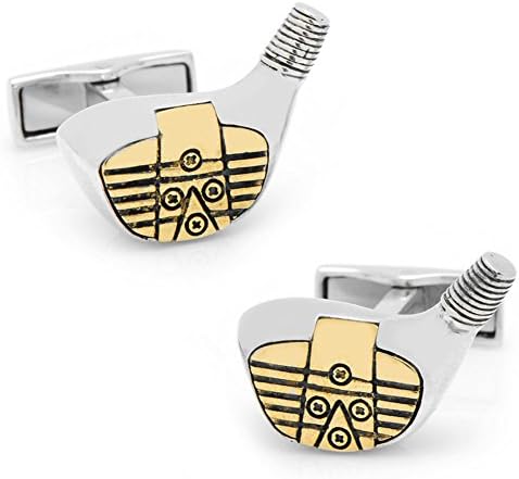 Sterling Vintage Golf Driver Cufflinks Novelty 1 x 1in